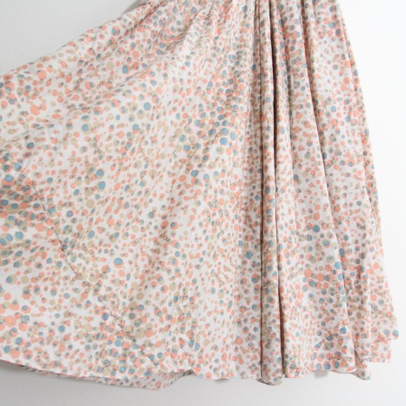 Azeeza Midi Tent Tank Dress V-Neck Polka Dot Spotted Pink Blue White One Size - Picture 4 of 11